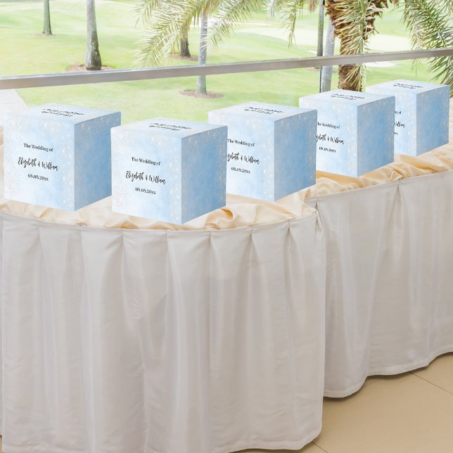 Caja Para Regalos Boda de purpurina plateado azul claro (Subido por el creador)