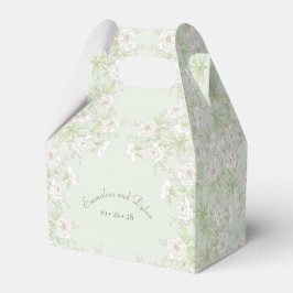 Caja Para Regalos Boda de Rosa Blanca Verde Salvia