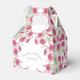 Caja Para Regalos Boda de Rosa Rosa Brillante