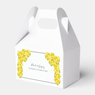 Caja Para Regalos Boda de rosas amarillas