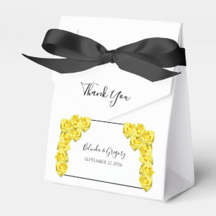 Caja Para Regalos Boda de rosas amarillas