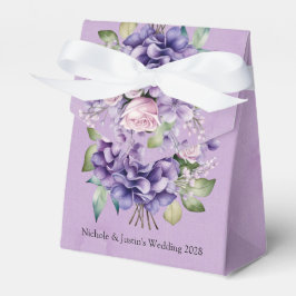 Caja Para Regalos Boda de Rosas de color rosa violeta púrpura