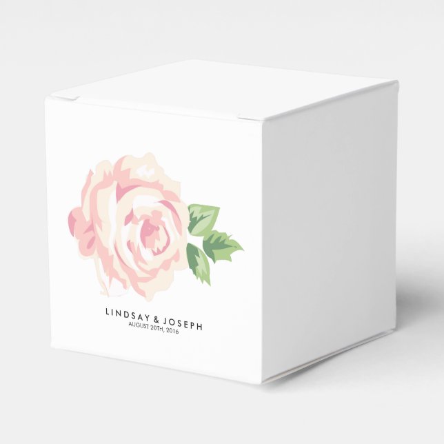 Caja Para Regalos Boda de Rosas de época (Costado Anverso)