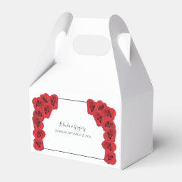 Caja Para Regalos Boda de rosas rojas