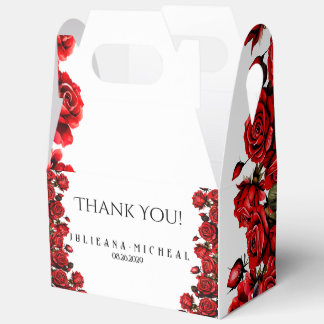Caja Para Regalos Boda de rosas rojas