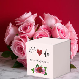 Caja Para Regalos Boda de rosas rojas y rosas