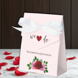 Caja Para Regalos Boda de rosas rojas y rosas