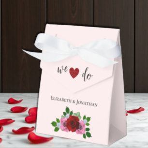 Caja Para Regalos Boda de rosas rojas y rosas