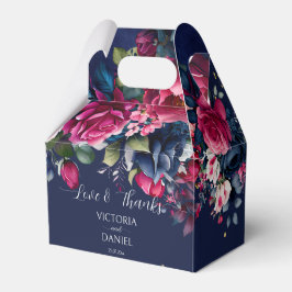 Caja Para Regalos Boda de rosas rosa burdeos azul marino