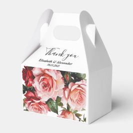 Caja Para Regalos Boda de rosas rosadas y rojas rosadas y morbosas