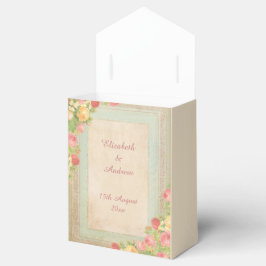 Caja Para Regalos Boda de Rosas Vintage Elegantes