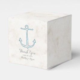 Caja Para Regalos Boda de Royal Blue Rustic Anchor