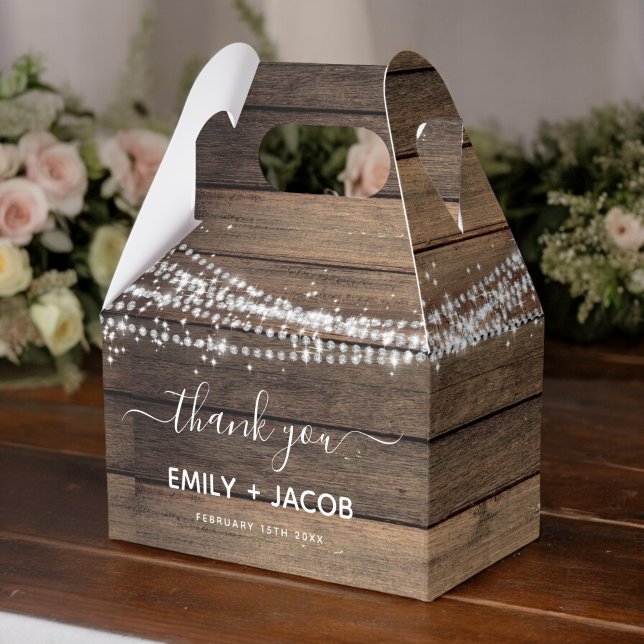 Caja Para Regalos Boda de Rustic Farmhouse Gracias (Subido por el creador)