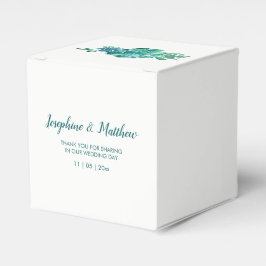 Caja Para Regalos Boda de suculentos de color de agua verde