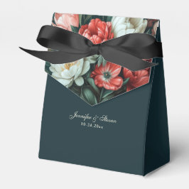 Caja Para Regalos Boda de tulipanes rojos y verdes de Esmeralda