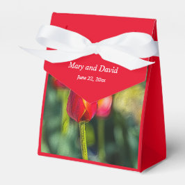 Caja Para Regalos Boda de tulipanes texturizado