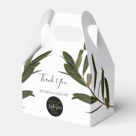 Caja Para Regalos Boda de vegetación de hojas de oliva