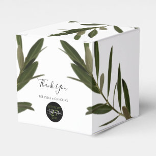 Caja Para Regalos Boda de vegetación de hojas de oliva