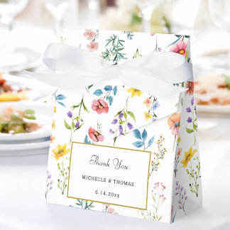 Caja Para Regalos Boda de verano de la primavera de las flores silve
