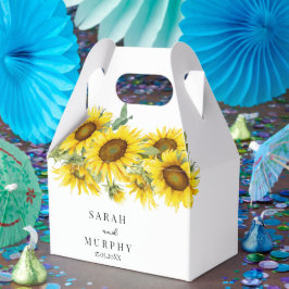 Caja Para Regalos Boda de verano elegante con girasoles