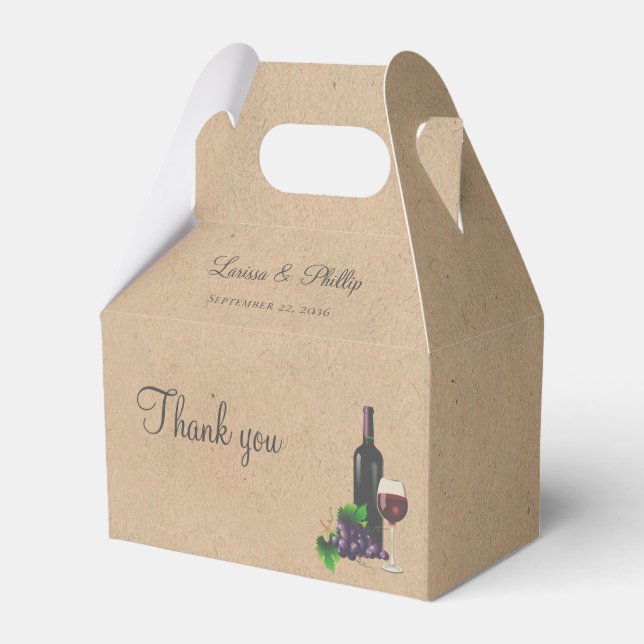 Caja Para Regalos Boda de viñedos de vino ruso (Front Side)
