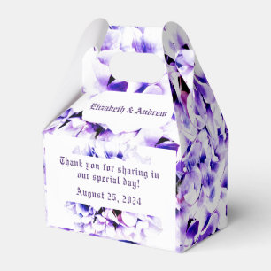 Caja Para Regalos Boda de violetas elegantes