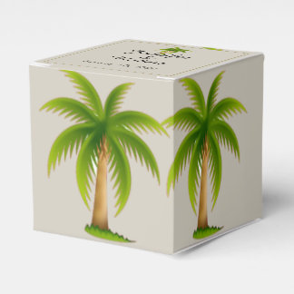 Caja Para Regalos Boda del árbol de palmas tropical