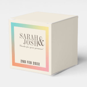 Caja Para Regalos Boda del arcoiris Pastel colorido