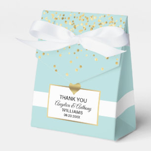 Caja Para Regalos Boda del corazón del oro blanco del sabio verde de