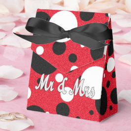 Caja Para Regalos Boda del Fiesta del ratón Sr. y Sra. Polka Dot Rec