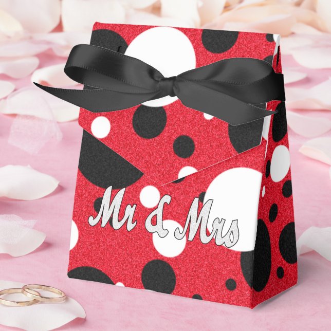 Caja Para Regalos Boda del Fiesta del ratón Sr. y Sra. Polka Dot Rec (Boda)