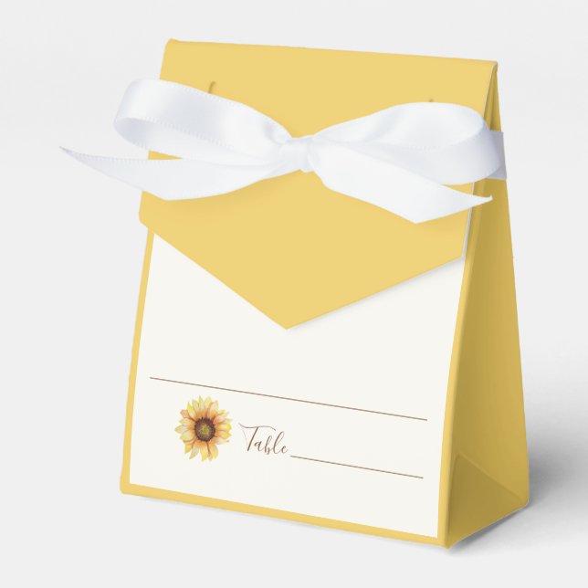 Caja Para Regalos Boda del girasol del país (Front Side)