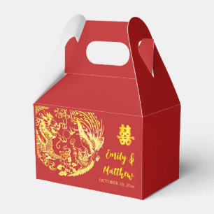 Caja Para Regalos Boda del logo del Dragon Chino Tradicional Phoenix
