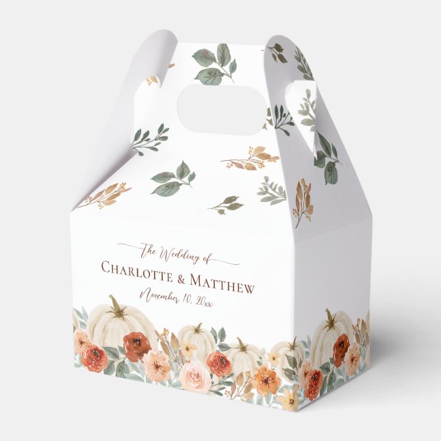 Caja Para Regalos Boda del otoño del otoño del boho ruso (Front Side)