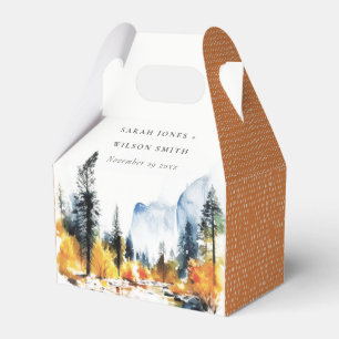 Caja Para Regalos Boda del paisaje de invierno de Mountain River Fal