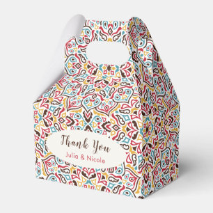 Caja Para Regalos Boda del patrón de Mandala geométrica clásica