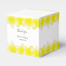 Caja Para Regalos Boda del Plumeria Frangipani amarillo