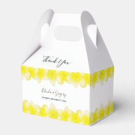 Caja Para Regalos Boda del Plumeria Frangipani amarillo