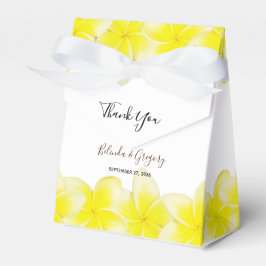 Caja Para Regalos Boda del Plumeria Frangipani amarillo