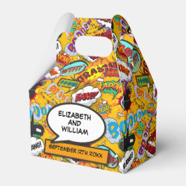 Caja Para Regalos Boda divertida de cómic moderno y trendy