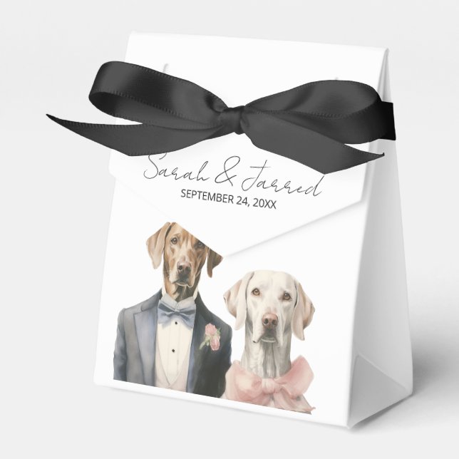 Caja Para Regalos Boda Dogs Bride & Groom (Front Side)