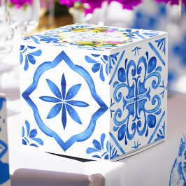 Caja Para Regalos Boda ducha de novia favorece los azulejos azules l