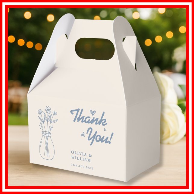 Caja Para Regalos Boda Dusty Blue | Flor silvestre (Subido por el creador)