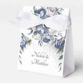 Caja Para Regalos Boda Dusty Blue & White Peony