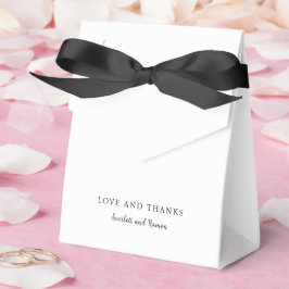 Caja Para Regalos Boda elegante atemporal en blanco y negro