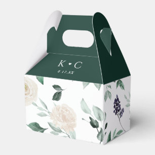 Caja Para Regalos Boda elegante boho esmeralda verde follaje