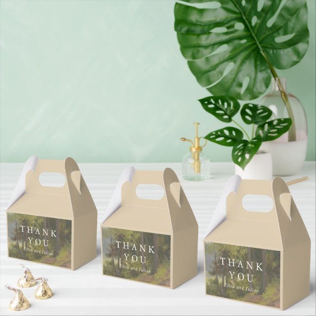 Caja Para Regalos Boda Elegante Bosque Rústico (Múltiple)