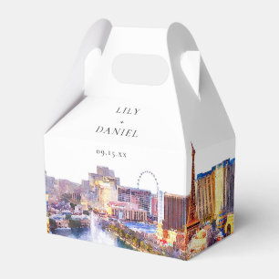 Caja Para Regalos Boda elegante de acuarela en Las Vegas
