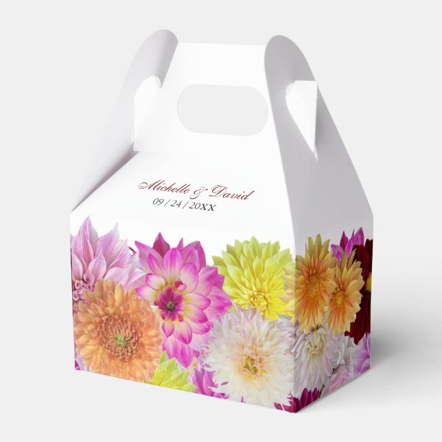 Caja Para Regalos Boda elegante de Dahlia Florals (Front Side)
