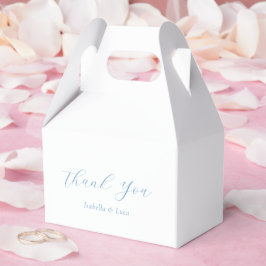 Caja Para Regalos Boda elegante de estilo costero en azul y blanco
